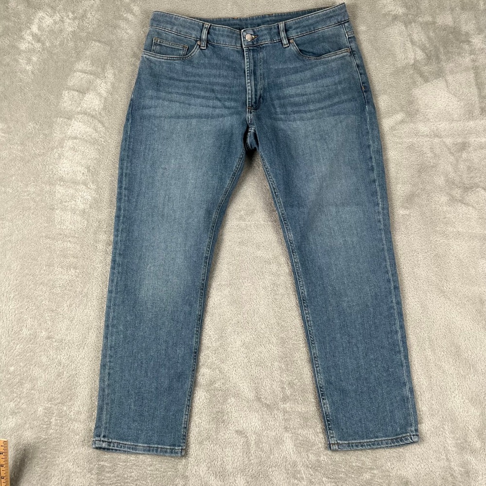 Peter Millar Crown Crafted Mens Jeans 38x30 Blue Denim Straight Fit
